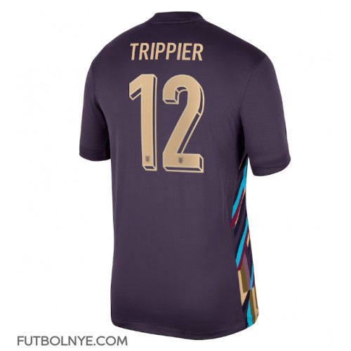 Camiseta Inglaterra Kieran Trippier #12 Visitante Equipación Eurocopa 2024 manga corta